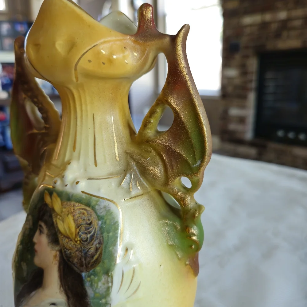 Antique ROYAL WETTINA vase Art Nouveau Style Decorative Circa Late 1800s